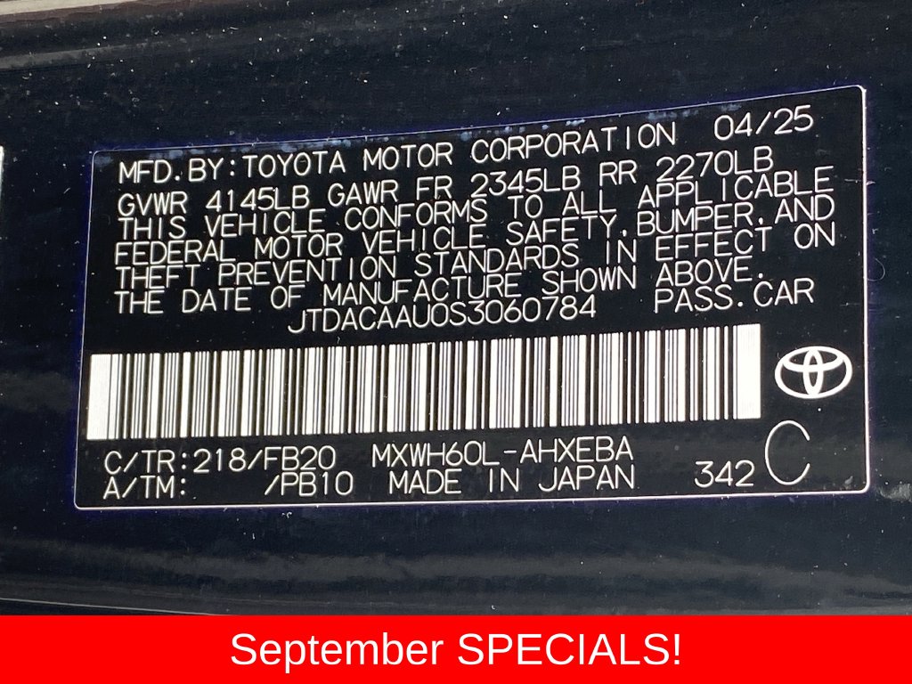 Used 2025 Toyota Prius Hatchback