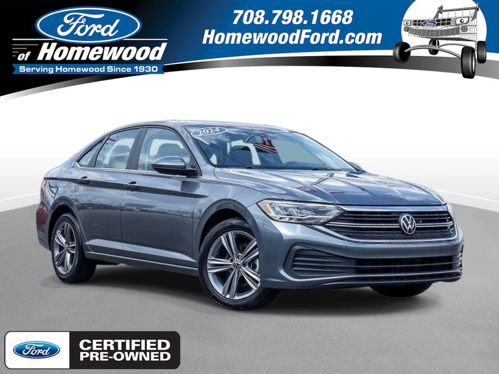 Gray 2024 Volkswagen Jetta Sedan Front-Wheel Drive 8-Speed Automatic