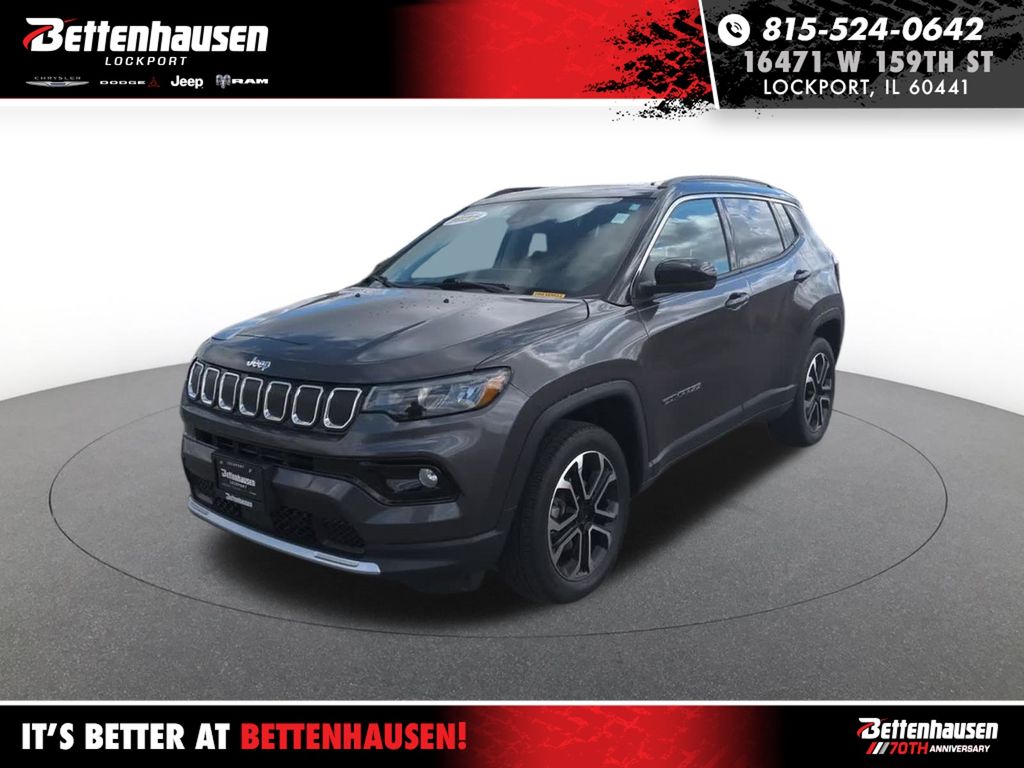 Gray (Granite Crystal Metallic Clearcoat) 2022 Jeep Compass Limited 4WD SUV / Crossover Four-Wheel Drive 9-Speed Automatic