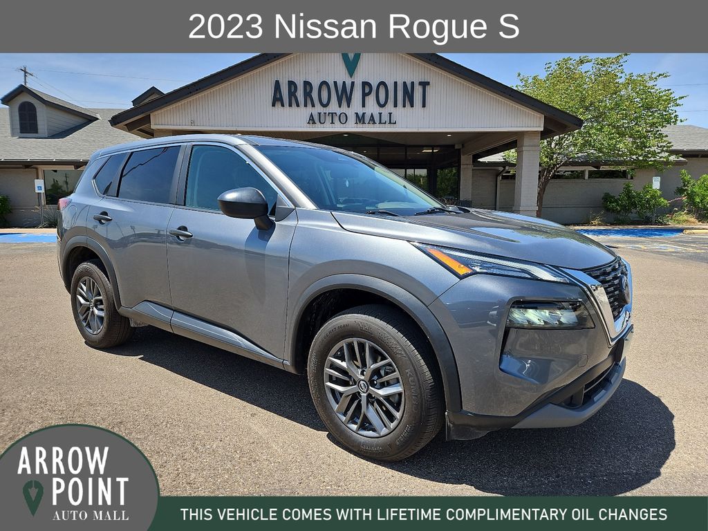 Gray (Gun Metallic) 2023 Nissan Rogue S FWD SUV / Crossover Front-Wheel Drive Continuously Variable Transmission