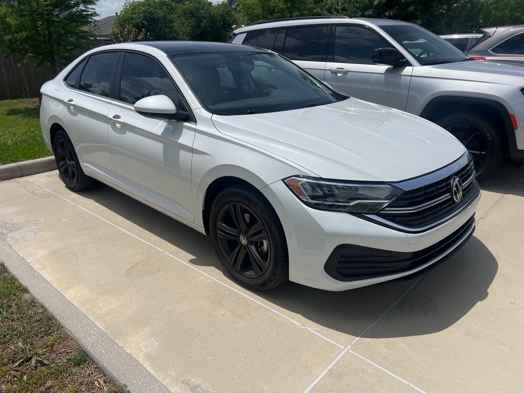 Opal White 2023 Volkswagen Jetta 1.5T SE FWD Sedan Front-Wheel Drive 8-Speed Automatic