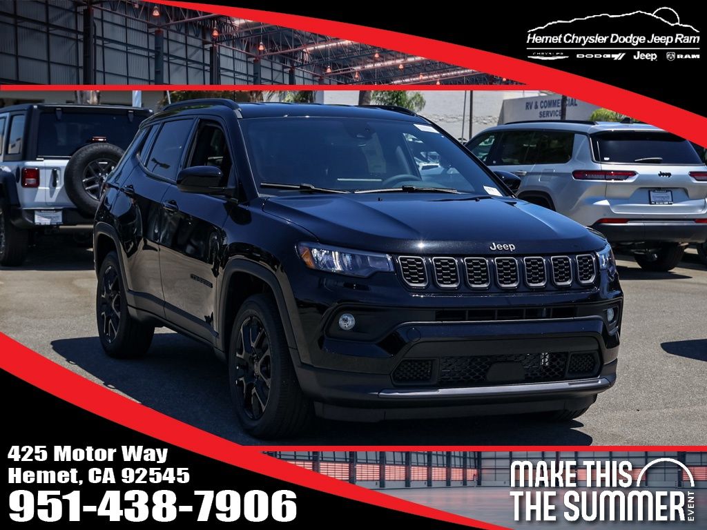 Diamond Black Crystal Pearlcoat 2026 Jeep Compass SUV / Crossover Four-Wheel Drive 8-Speed Automatic