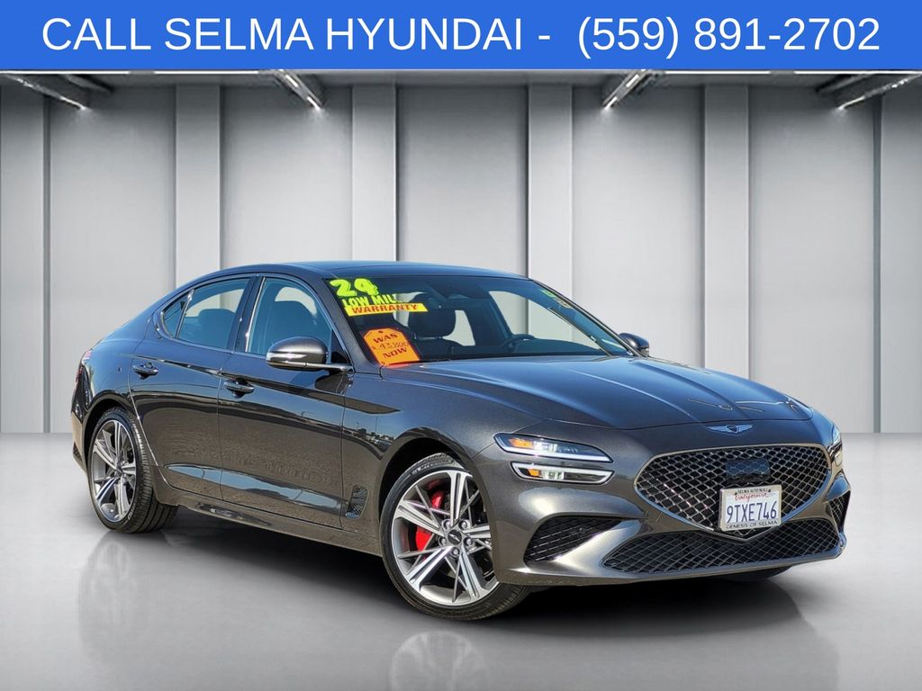 Gray 2024 Genesis G70 2.5T Standard RWD Sedan Rear-Wheel Drive 8-Speed Automatic