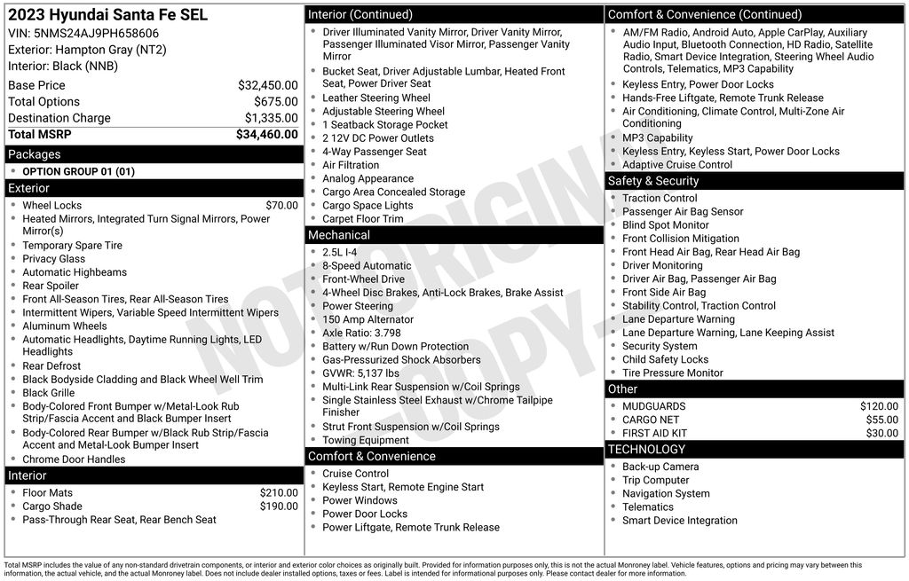 Used 2023 Hyundai Santa Fe SEL 4D Sport Utility
