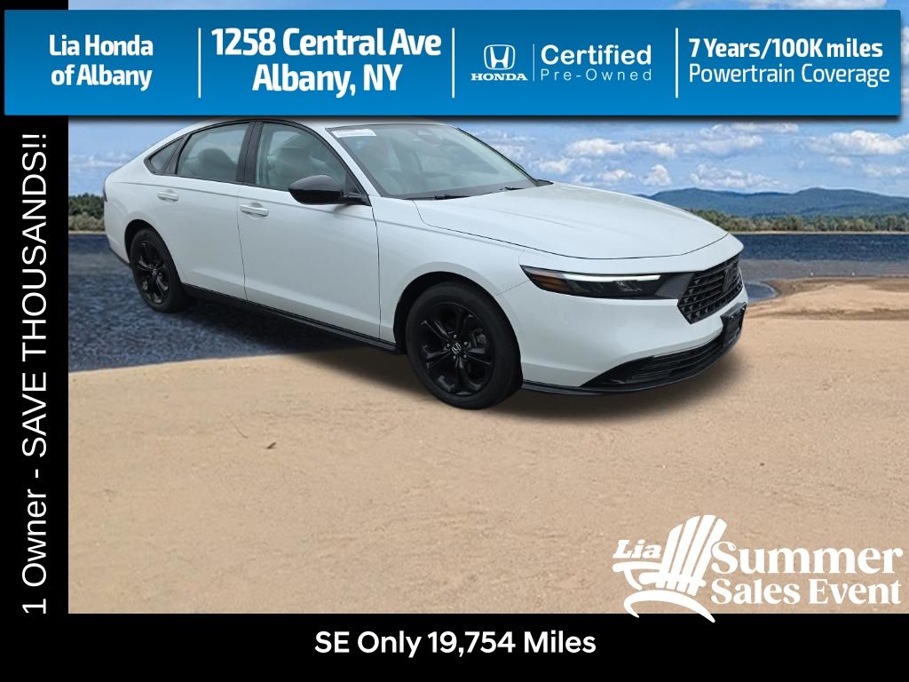 Platinum White Pearl 2025 Honda Accord Sedan Front-Wheel Drive Continuously Variable Transmission