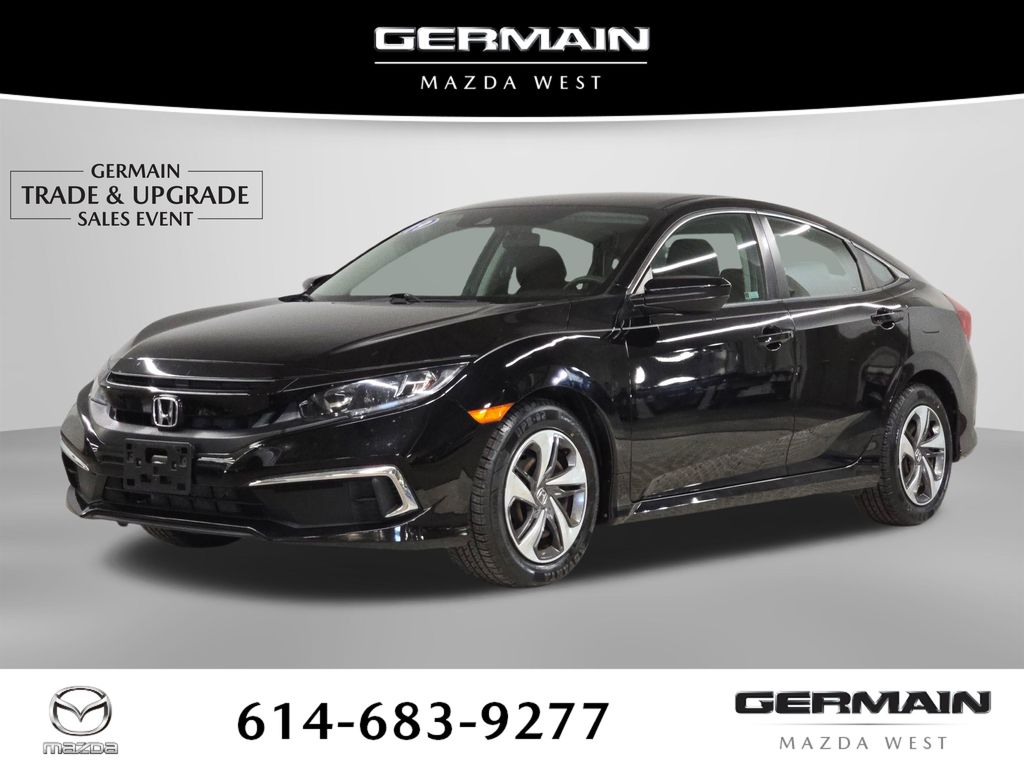 Crystal Black Pearl 2019 Honda Civic LX FWD Sedan Front-Wheel Drive Continuously Variable Transmission