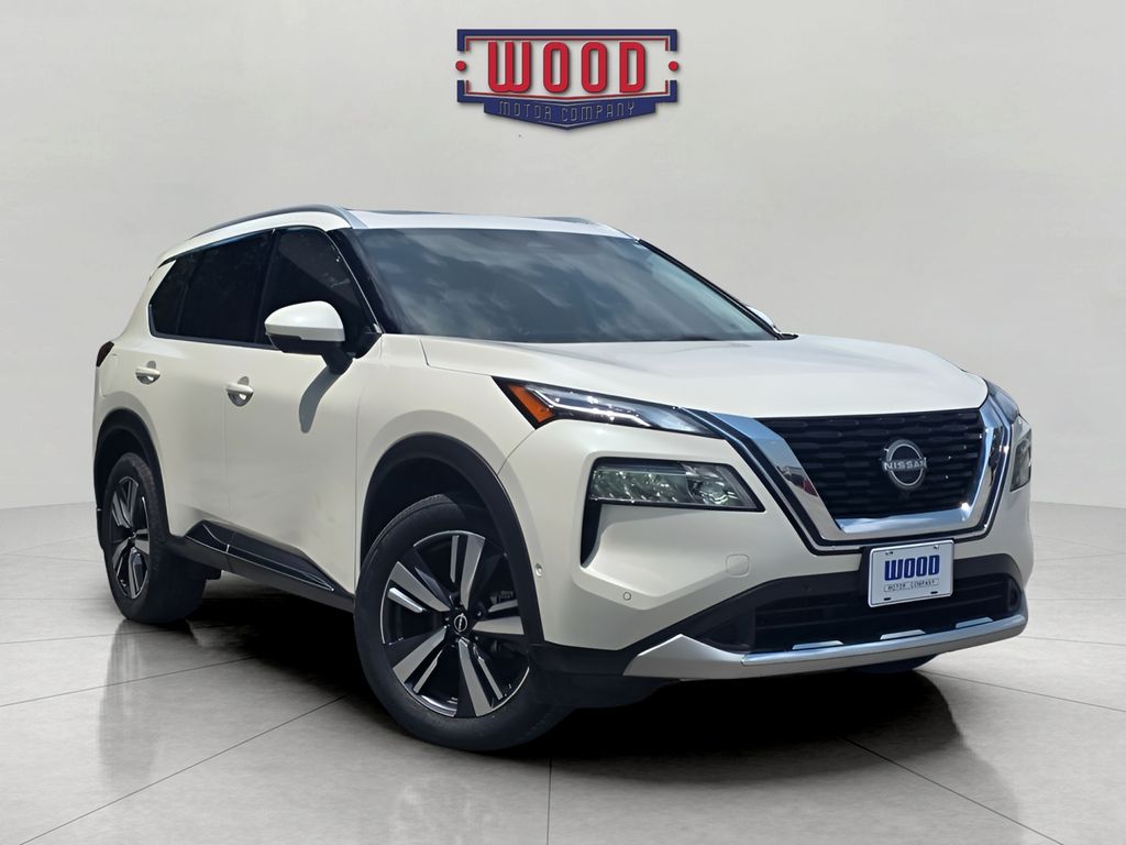 Pearl White Tricoat 2023 Nissan Rogue SUV / Crossover All-Wheel Drive Continuously Variable Transmission