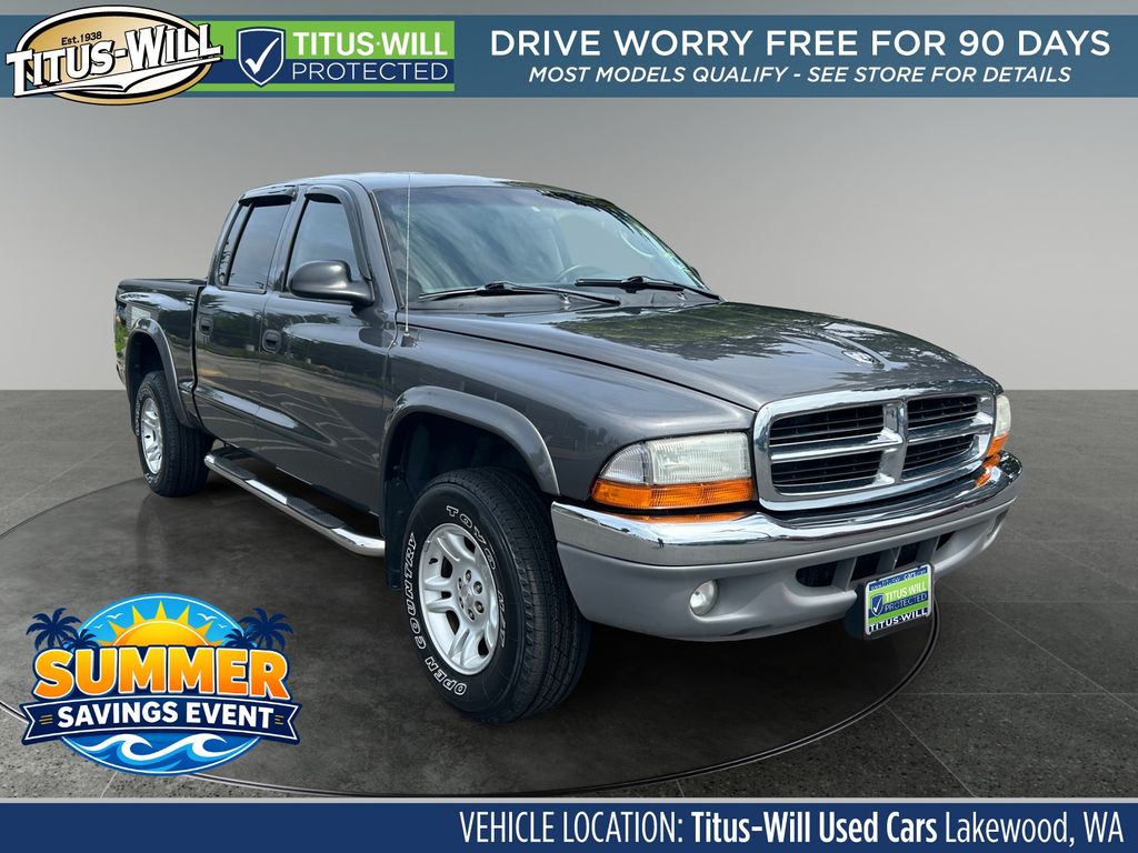 Gray (Graphite Metallic) 2004 Dodge Dakota SLT Quad Cab 4WD Pickup Truck Four-Wheel Drive 5-Speed Automatic