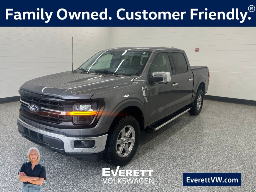 Gray Metallic 2024 Ford F-150 Pickup Truck Four-Wheel Drive Automatic