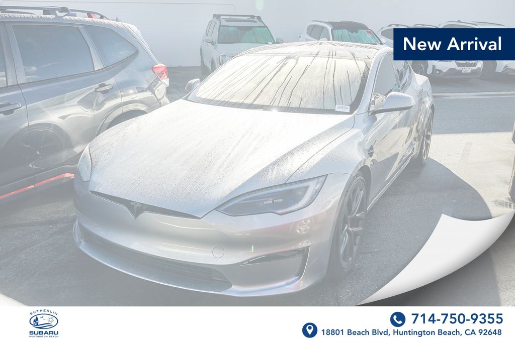 Silver 2024 Tesla Model S Plaid AWD Sedan All-Wheel Drive 1-Speed Automatic