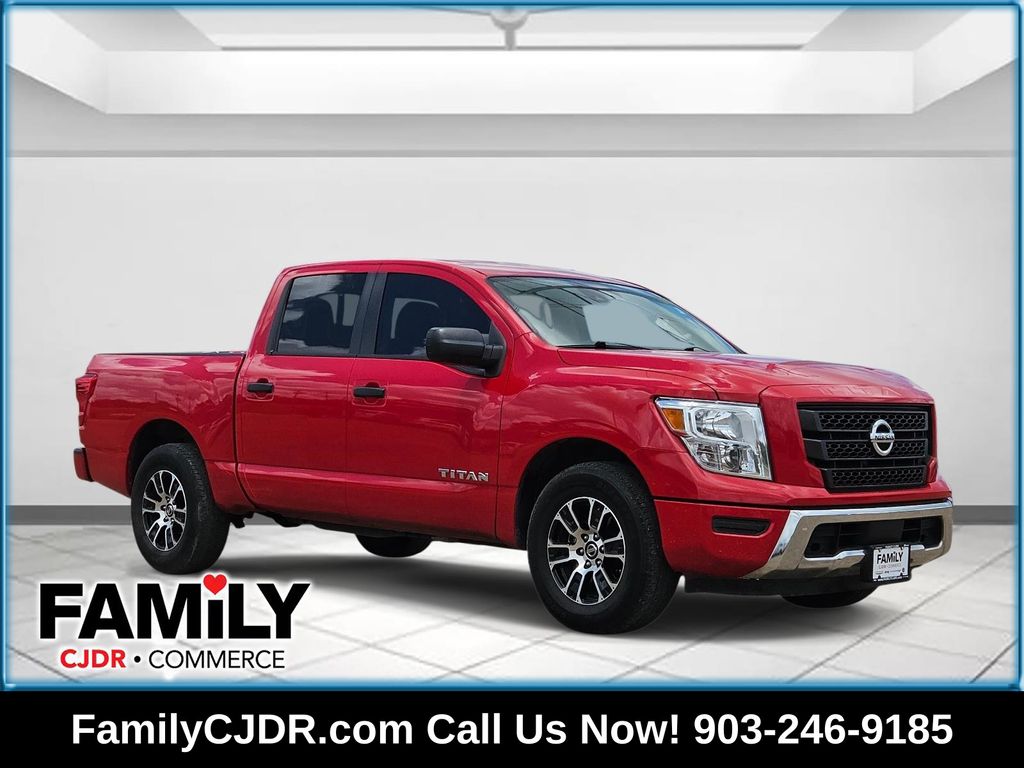 Red Alert 2022 Nissan Titan Pickup Truck 4X2 9-Speed Automatic