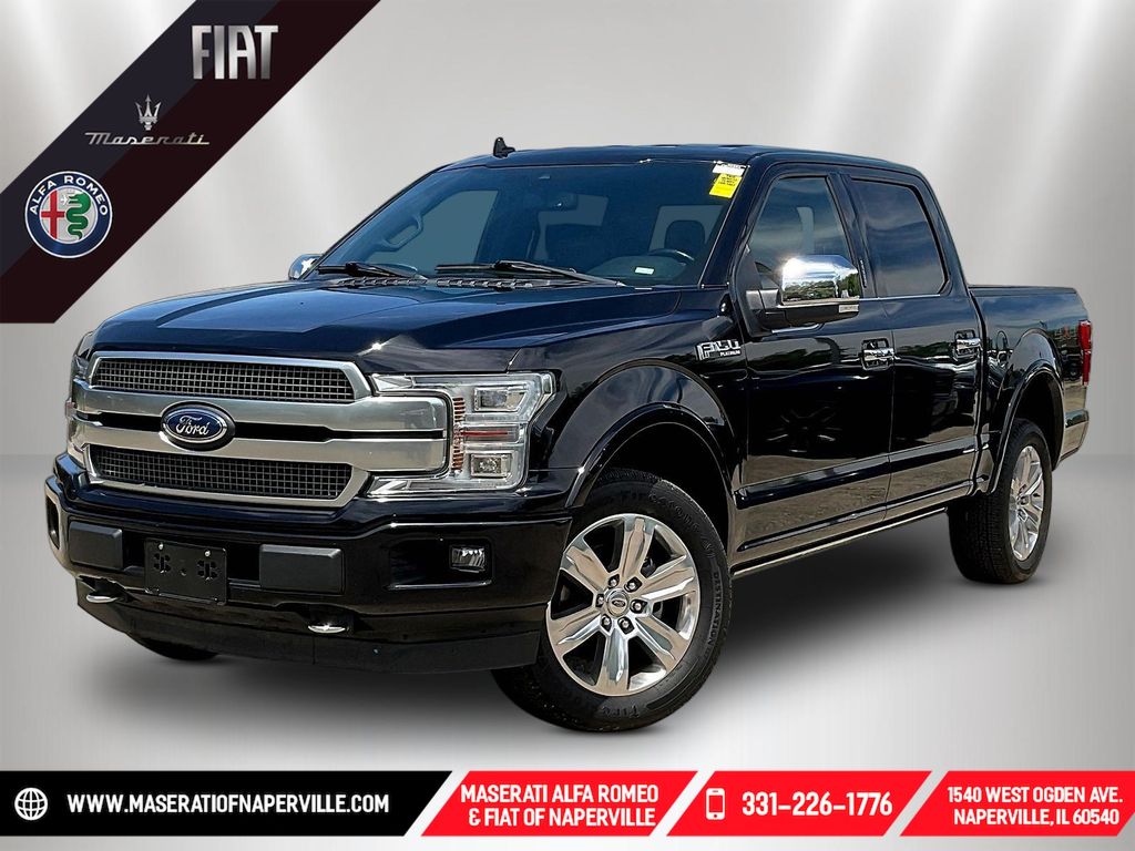 Agate Black Metallic 2020 Ford F-150 Platinum SuperCrew 4WD Pickup Truck Four-Wheel Drive Automatic