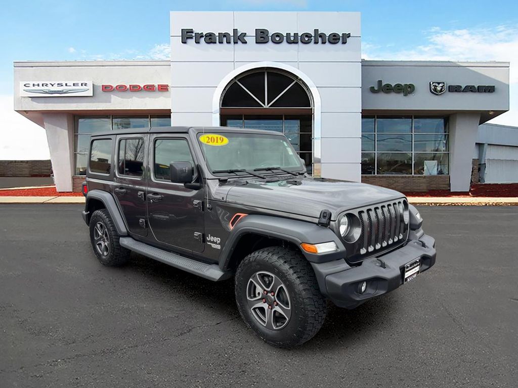 Gray (Granite Crystal Metallic Clearcoat) 2019 Jeep Wrangler Unlimited Sport S 4WD SUV / Crossover Four-Wheel Drive 8-Speed Automatic