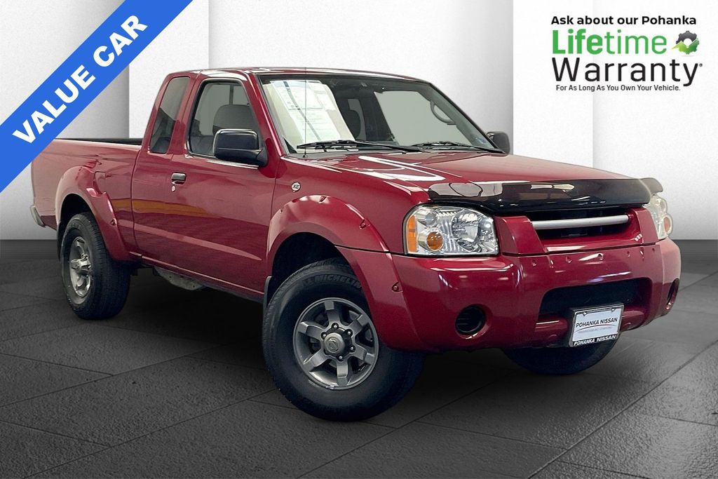 Red 2003 Nissan Frontier 2 Dr XE 4WD King Cab SB Pickup Truck Four-Wheel Drive Automatic