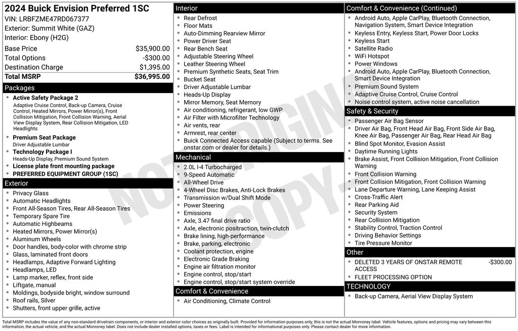 Used Car 2024 Buick Envision  Preferred For Sale Under $25,000 In Austin, Texas
