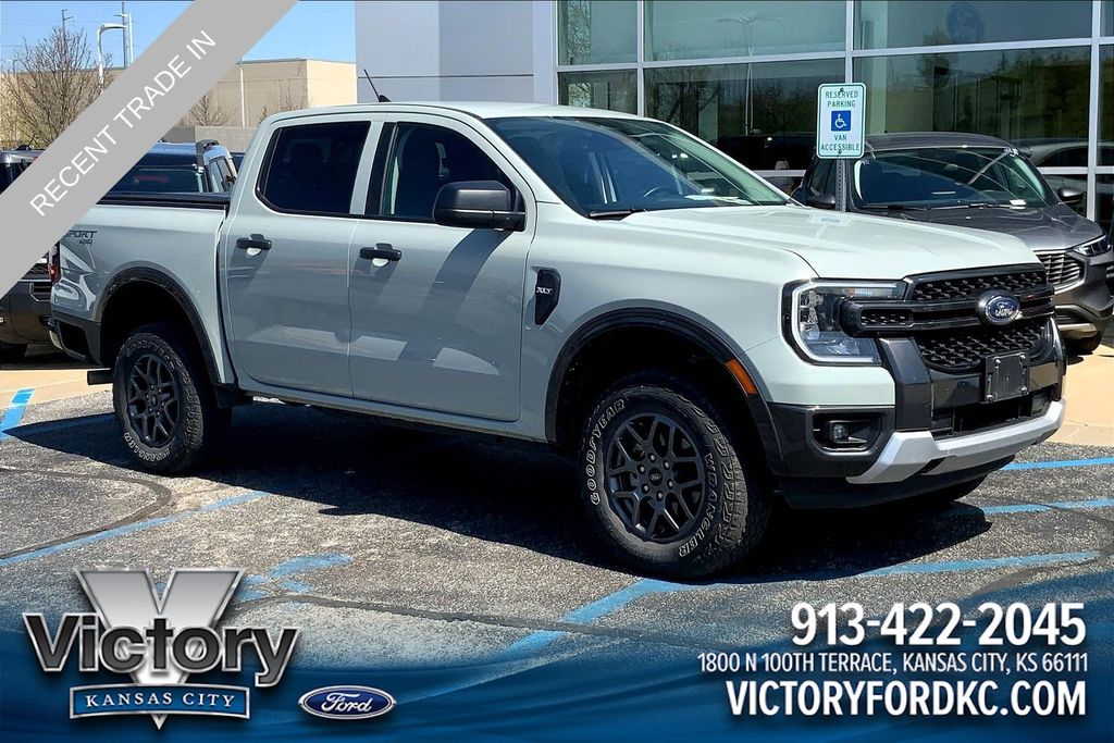 Cactus Gray 2024 Ford Ranger XLT SuperCrew 4WD Pickup Truck Four-Wheel Drive Automatic