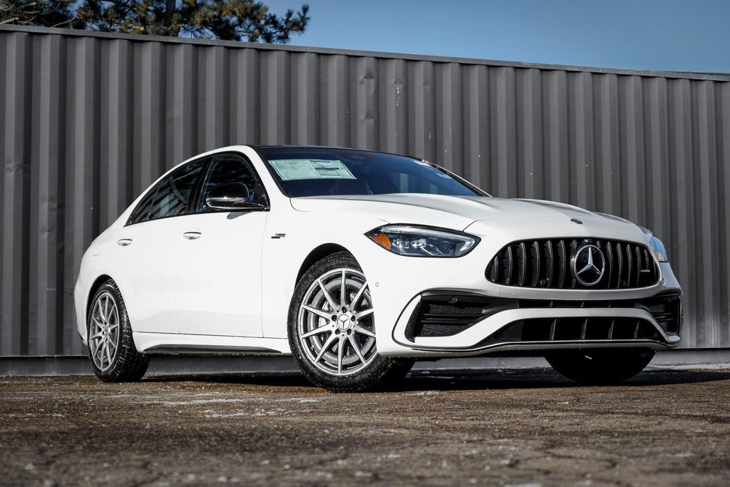 Polar White 2026 Mercedes-Benz C-Class AMG C 43 4MATIC Sedan All-Wheel Drive 9-Speed Automatic