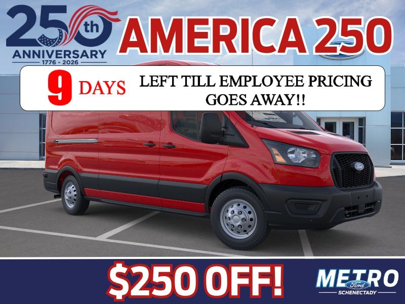 Race Red 2026 Ford Transit Cargo Van All-Wheel Drive