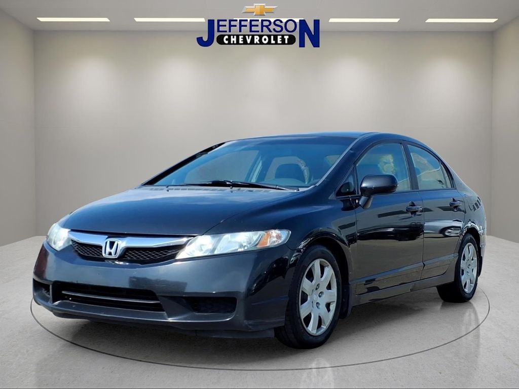 Black 2010 Honda Civic Sedan Front-Wheel Drive 5-Speed Automatic