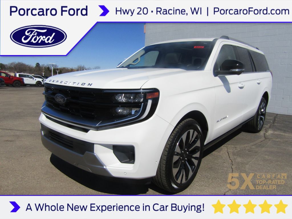 Star White Metallic Tri-Coat 2025 Ford Expedition MAX Platinum 4WD SUV / Crossover Four-Wheel Drive Automatic