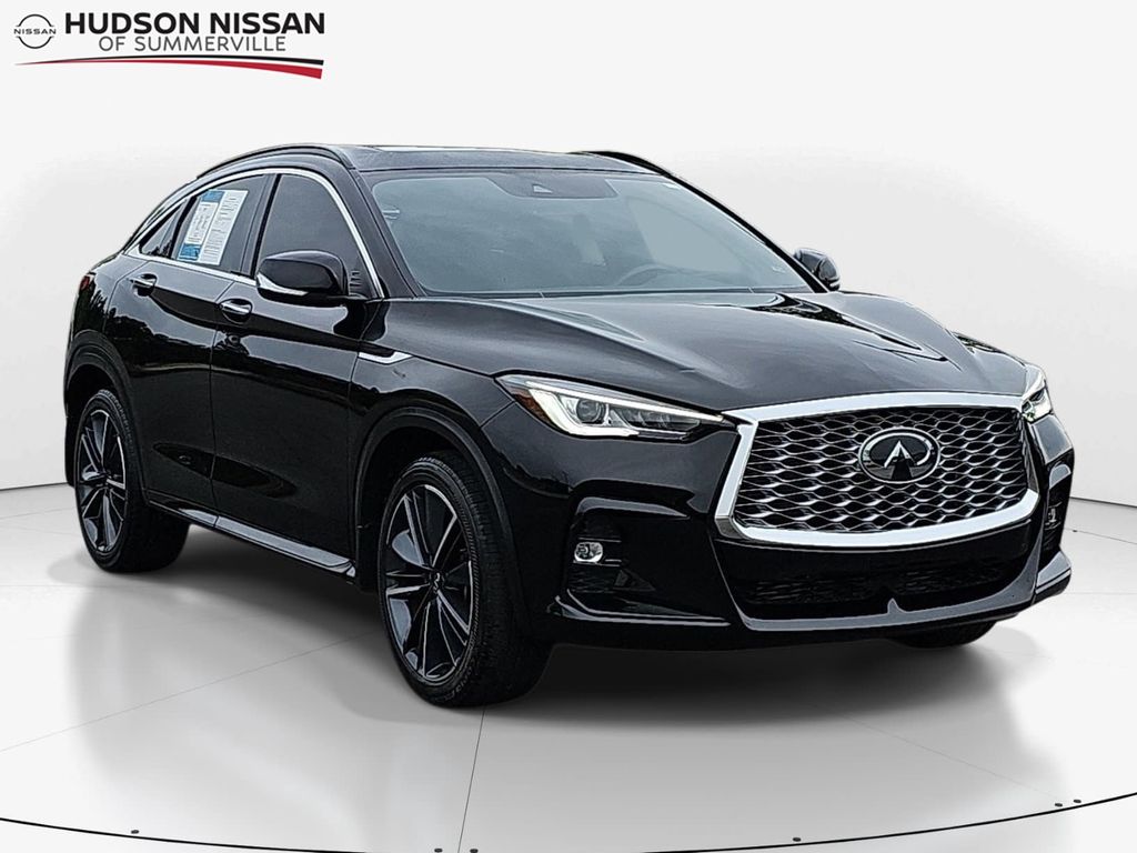 Black Obsidian 2025 INFINITI QX55 Luxe AWD SUV / Crossover All-Wheel Drive Continuously Variable Transmission
