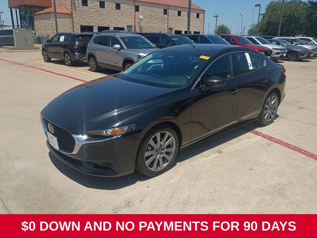 Jet Black 2025 Mazda MAZDA3 Sedan Front-Wheel Drive 6-Speed Automatic
