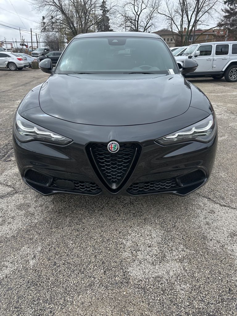 Vulcano Black Metallic 2024 Alfa Romeo Stelvio Sprint AWD SUV / Crossover All-Wheel Drive 8-Speed Automatic