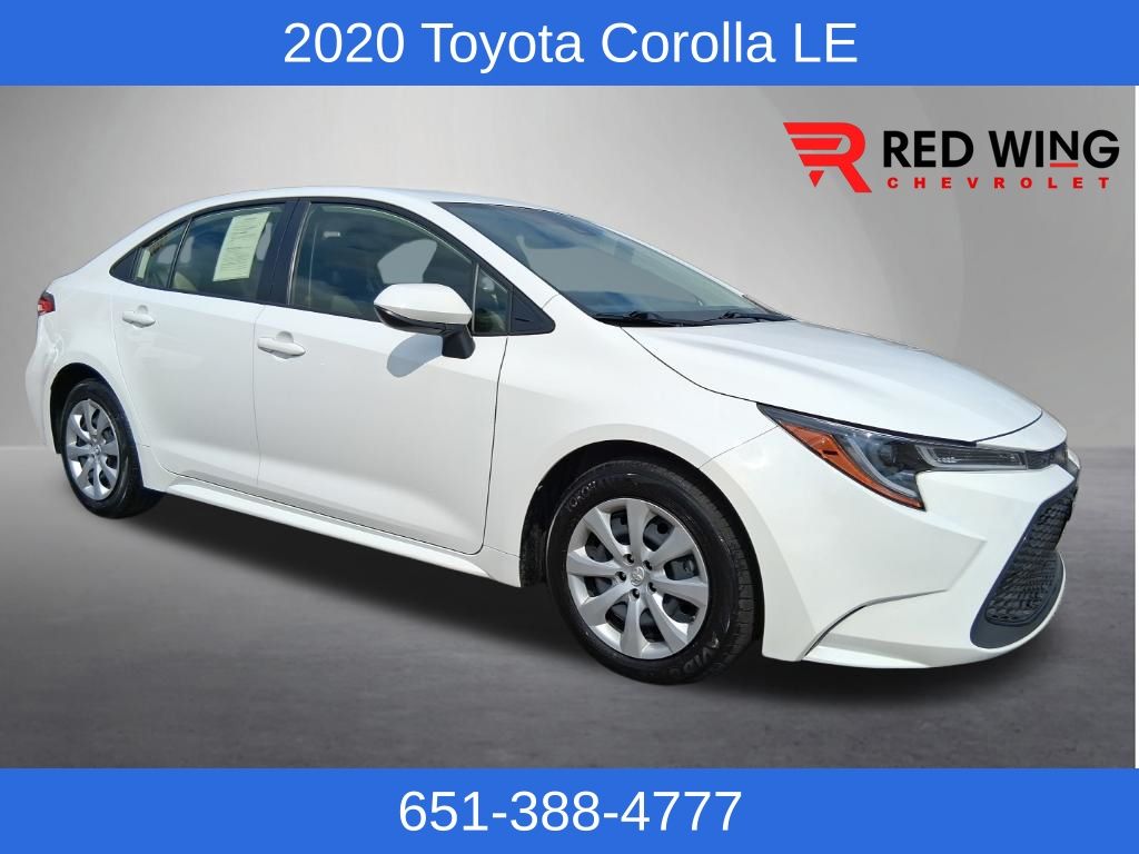 Super White 2020 Toyota Corolla Sedan Front-Wheel Drive Continuously Variable Transmission