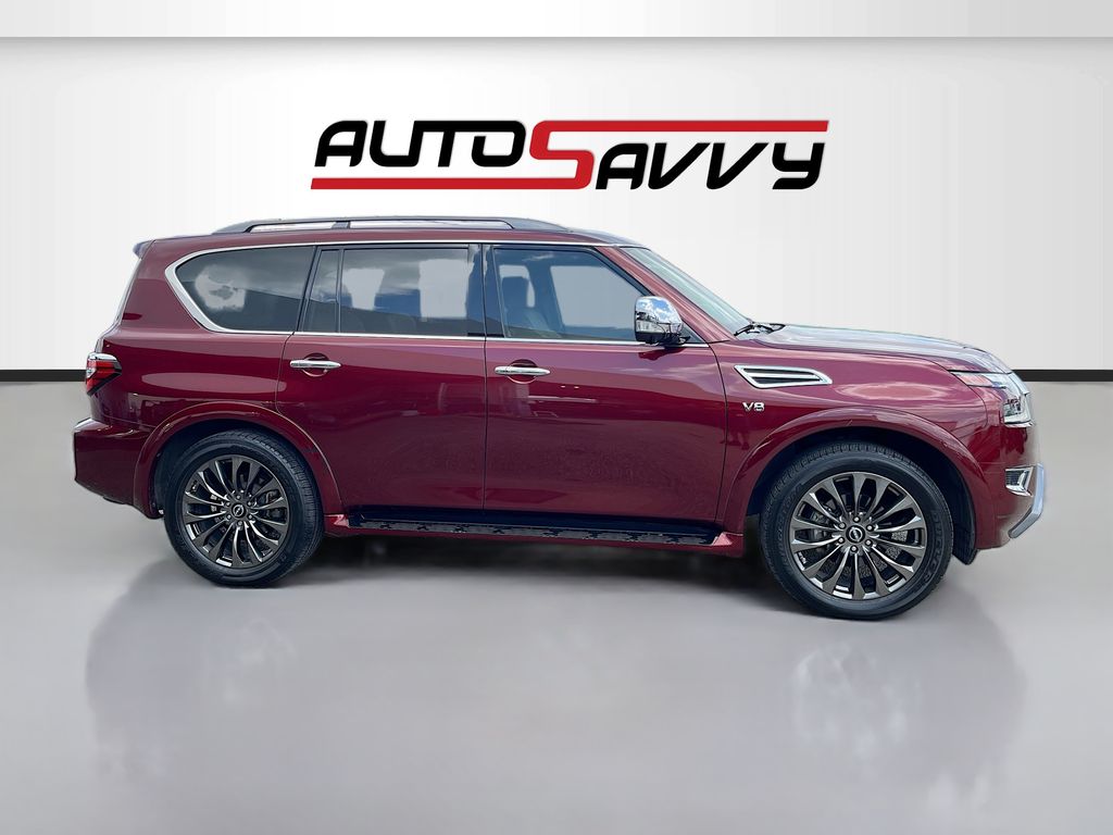 2021 Nissan Armada Platinum Red at Joe Myers Mazda Kia