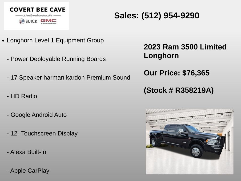 Used Car 2023 Ram 3500  Laramie Longhorn For Sale Under $80,000 In Austin, Texas