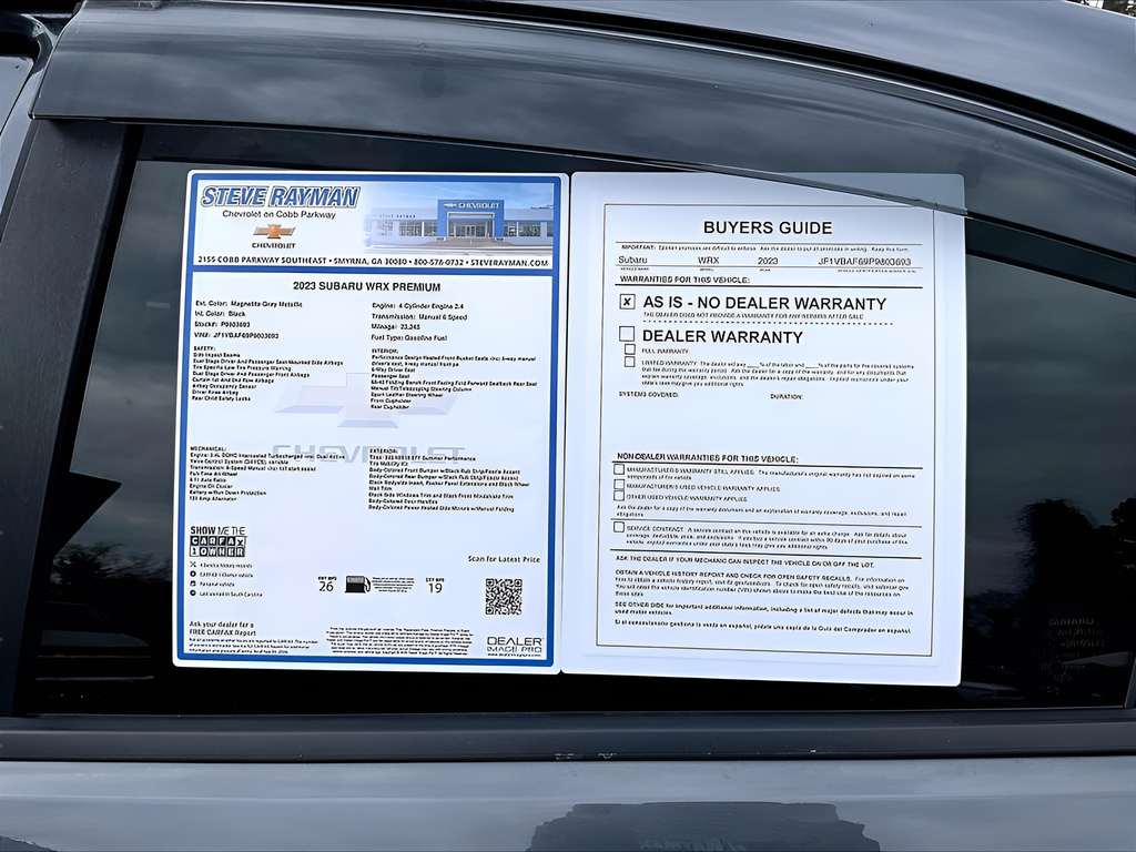 Used 2023 Subaru WRX Premium 4D Sedan