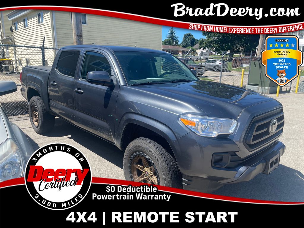 Magnetic Gray Metallic 2023 Toyota Tacoma SR V6 Double Cab 4WD Pickup Truck Four-Wheel Drive 6-Speed Automatic