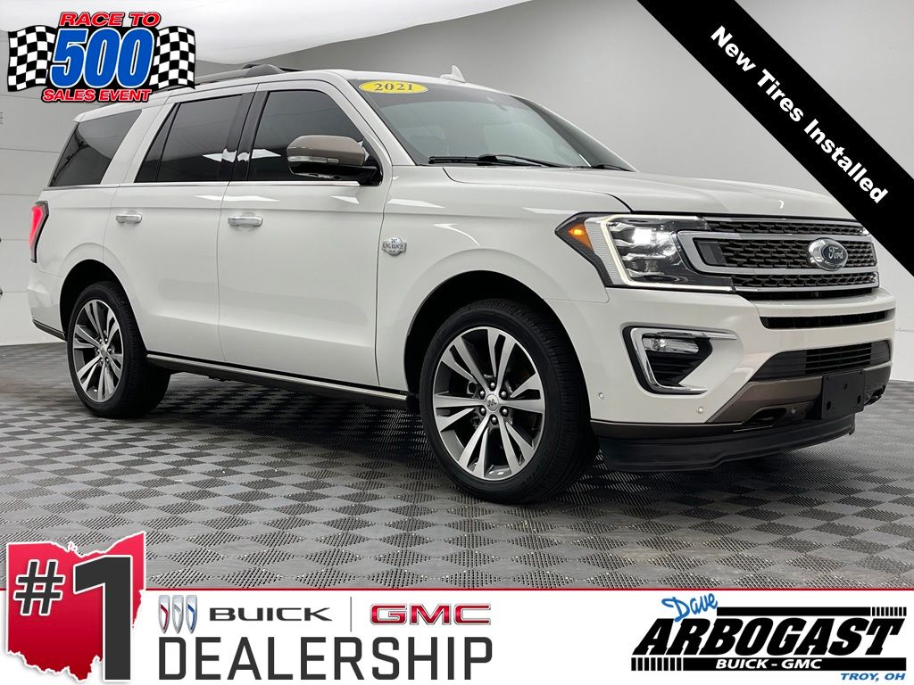 White Metallic 2021 Ford Expedition SUV / Crossover Four-Wheel Drive Automatic