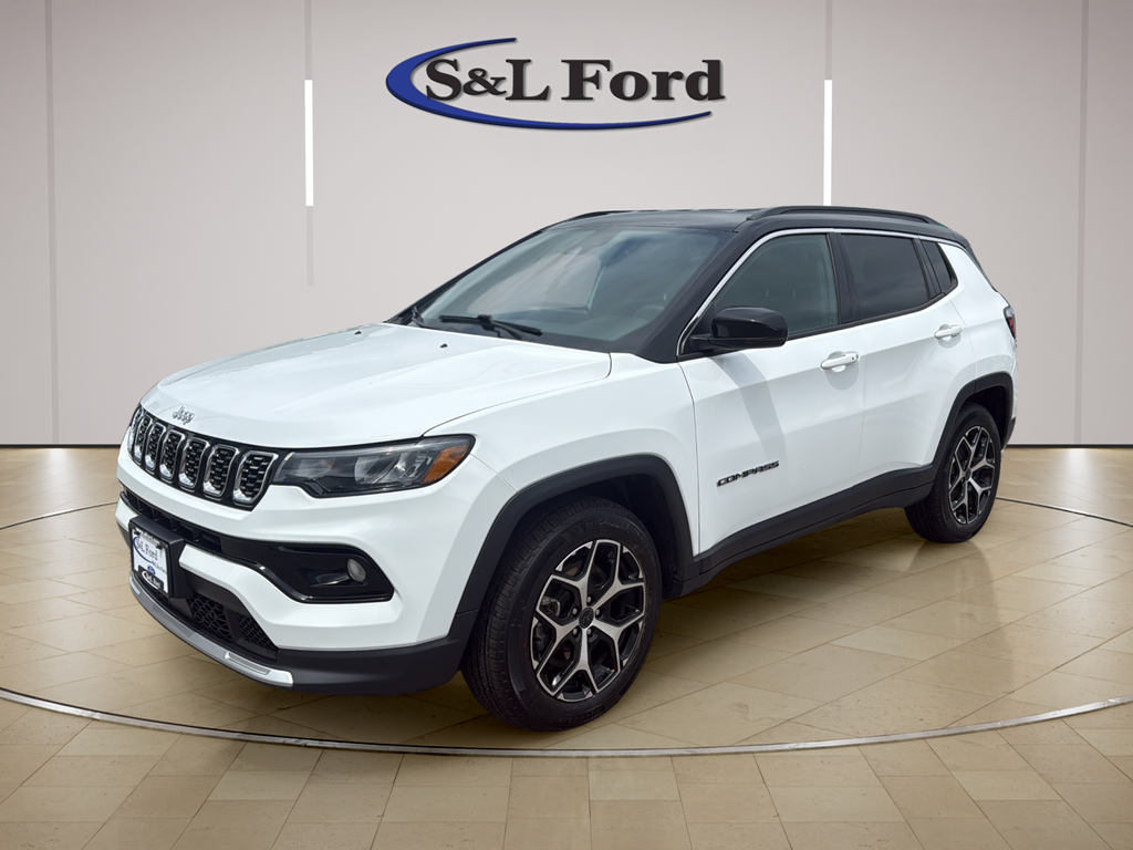 Bright White Clearcoat 2025 Jeep Compass SUV / Crossover Four-Wheel Drive 8-Speed Automatic
