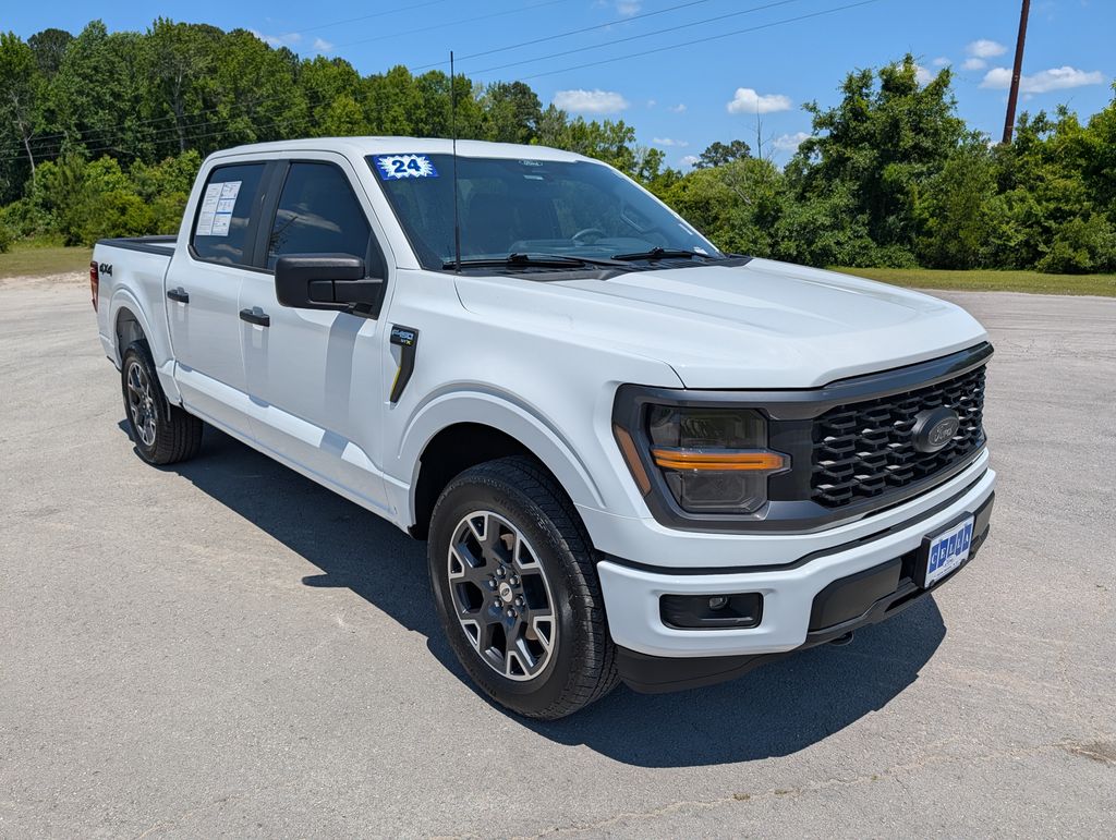 Oxford White 2024 Ford F-150 STX SuperCrew 4WD Pickup Truck Four-Wheel Drive Automatic