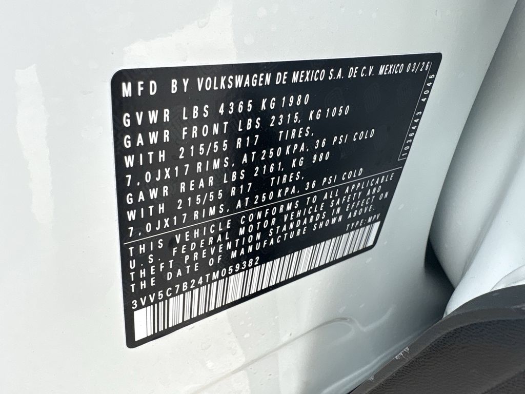 2026 Volkswagen Taos 1.5T S White at DeMontrond Automotive Group