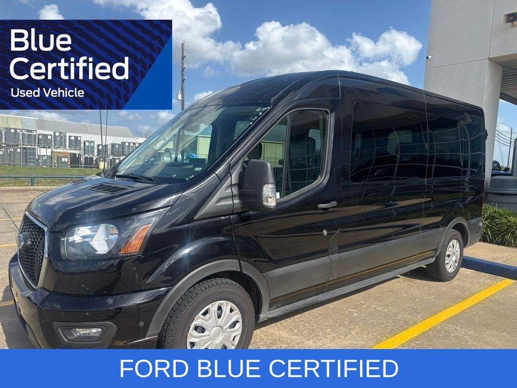 Black Metallic 2024 Ford Transit Passenger Van Rear-Wheel Drive