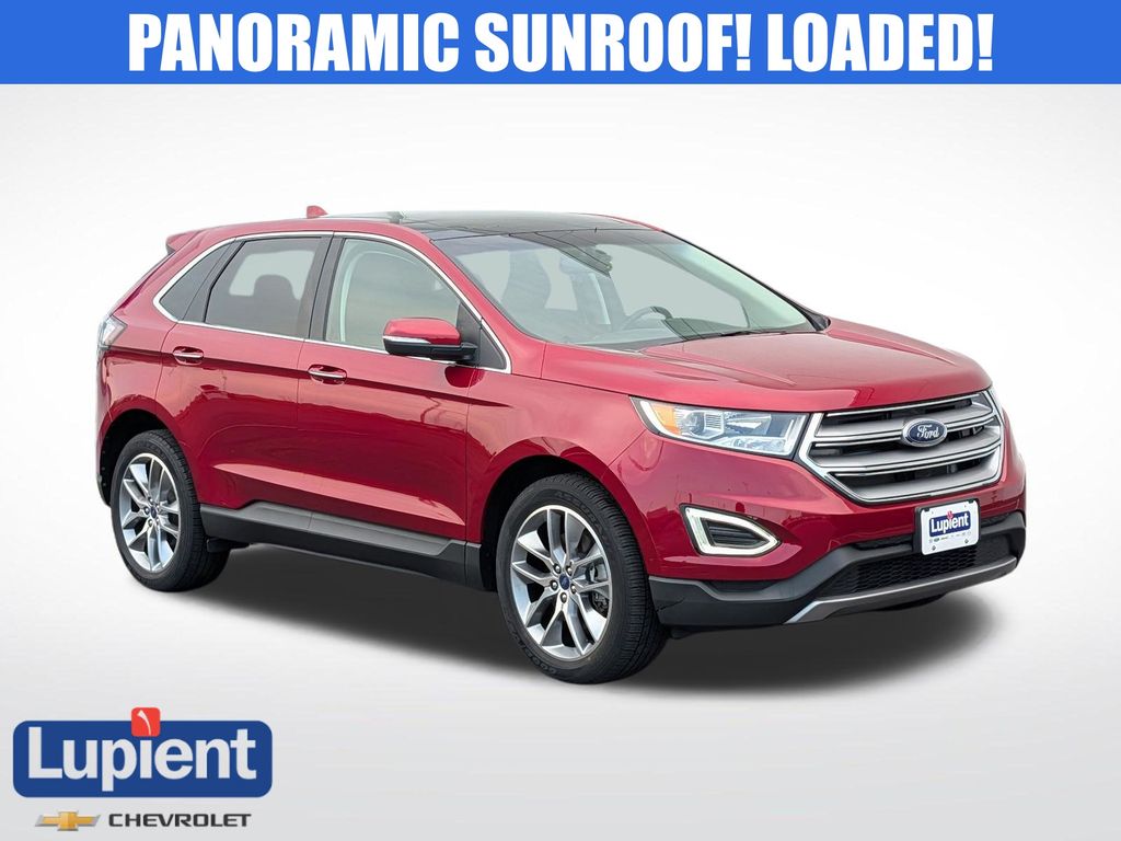 Ruby Red Metallic 2017 Ford Edge SUV / Crossover All-Wheel Drive 6-Speed Automatic