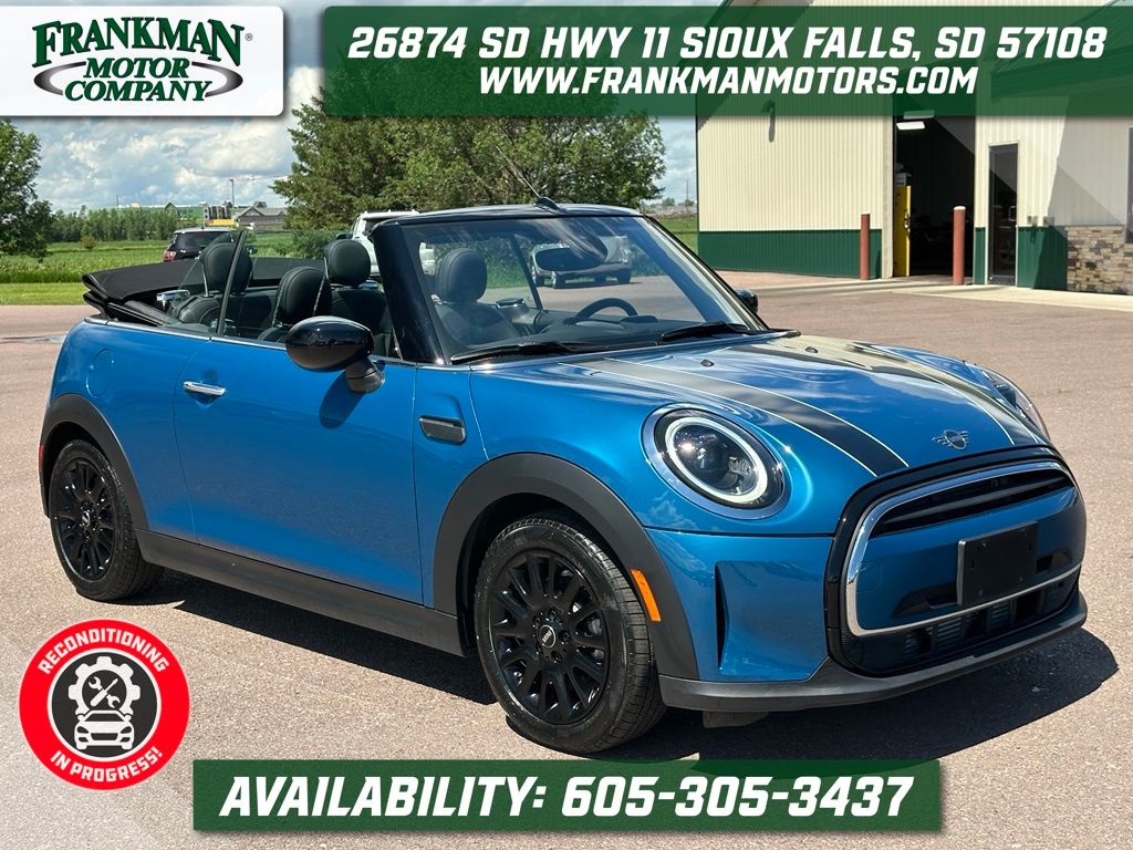 Island Blue Metallic 2024 MINI Cooper Convertible FWD Convertible Front-Wheel Drive 7-Speed Automatic
