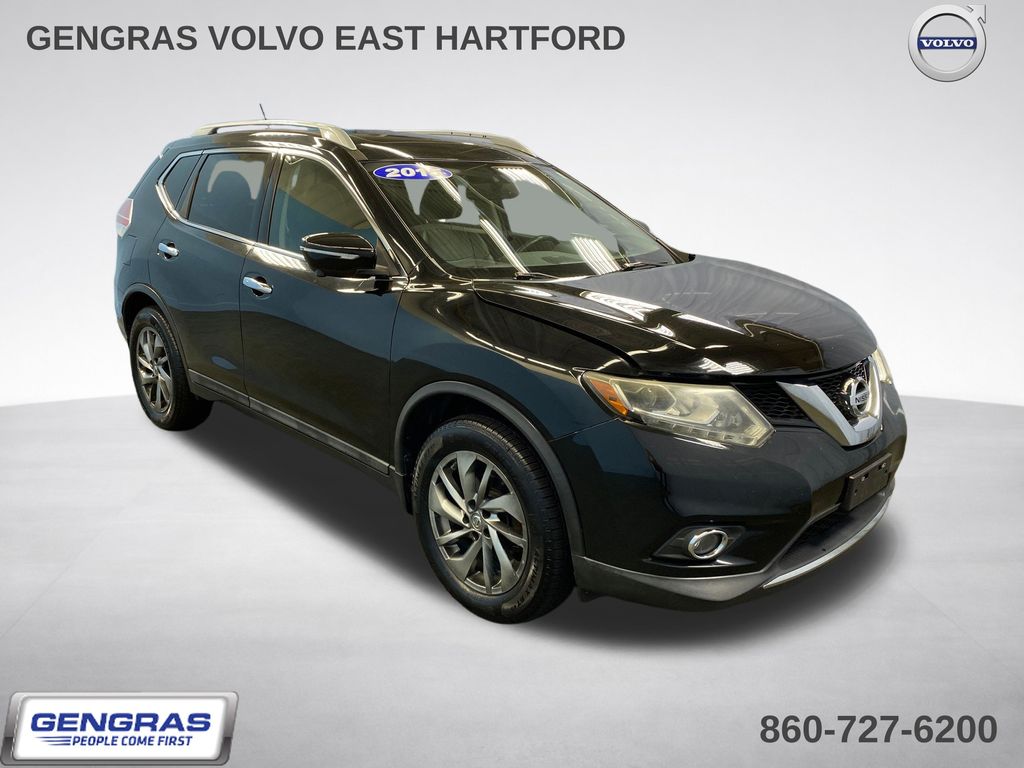 Super Black 2015 Nissan Rogue SL AWD SUV / Crossover All-Wheel Drive Continuously Variable Transmission
