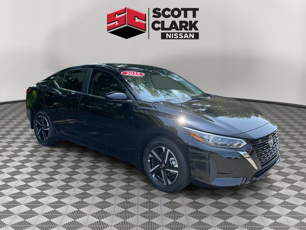 Black 2025 Nissan Sentra Sedan Front-Wheel Drive Continuously Variable Transmission