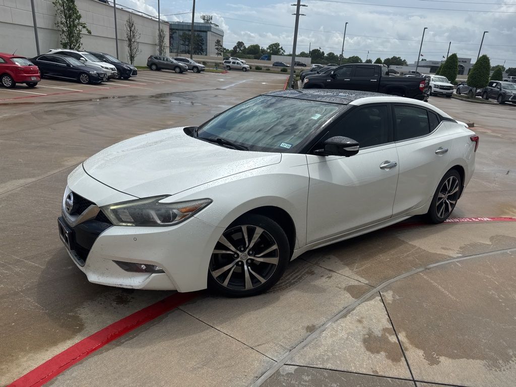Pearl White 2016 Nissan Maxima Platinum Sedan Front-Wheel Drive Continuously Variable Transmission