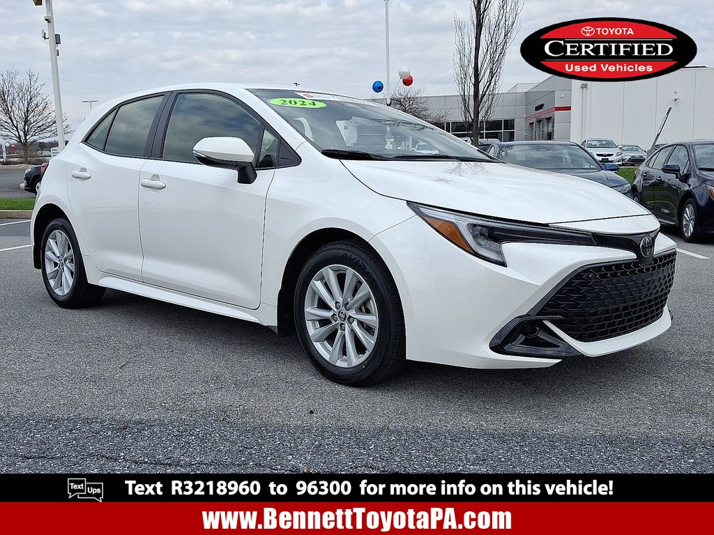 Ice Cap 2024 Toyota Corolla Hatchback Nightshade FWD Hatchback Front-Wheel Drive Continuously Variable Transmission