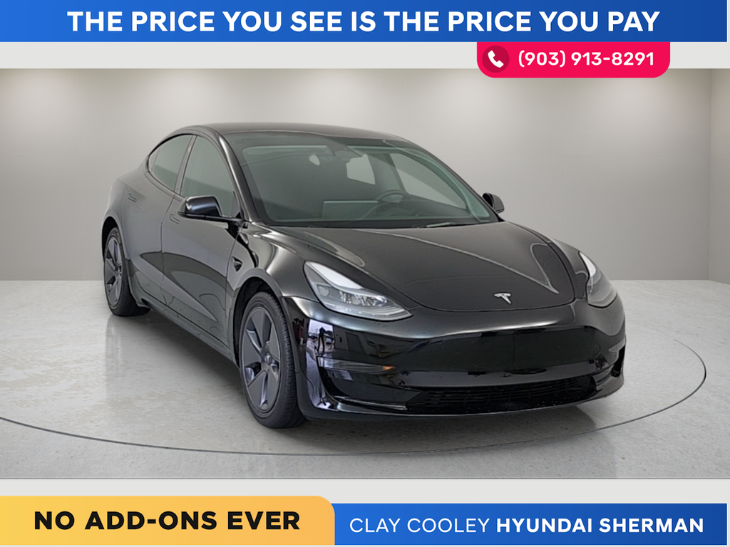 Used 2021 Tesla Model 3 Base with VIN 5YJ3E1EAXMF998106 for sale in Sherman, TX