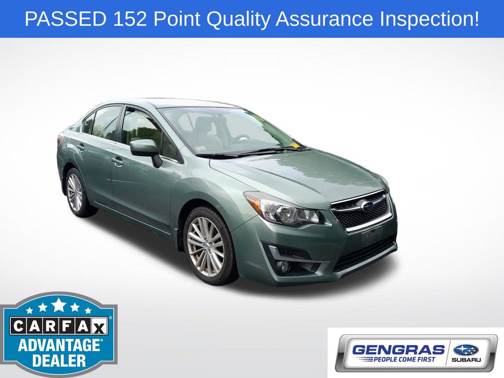 Jasmine Green Metallic 2015 Subaru Impreza Sedan All-Wheel Drive Continuously Variable Transmission