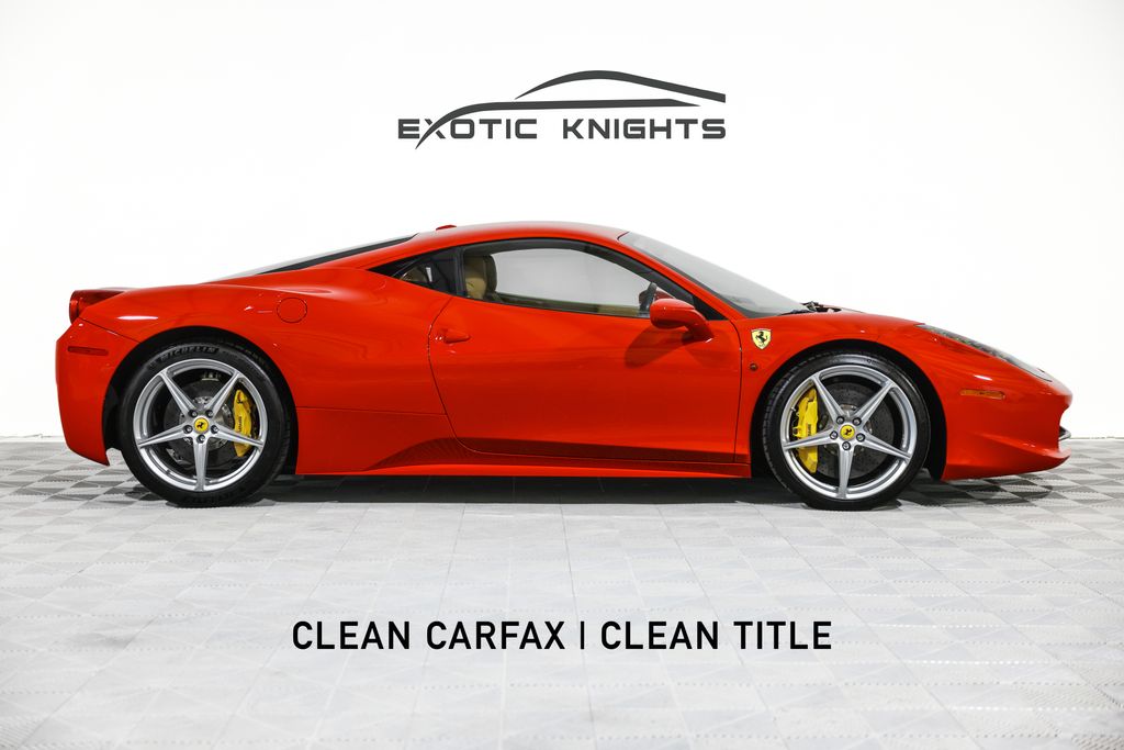Red 2010 Ferrari 458 Coupe Rear-Wheel Drive 7-Speed Dual Clutch