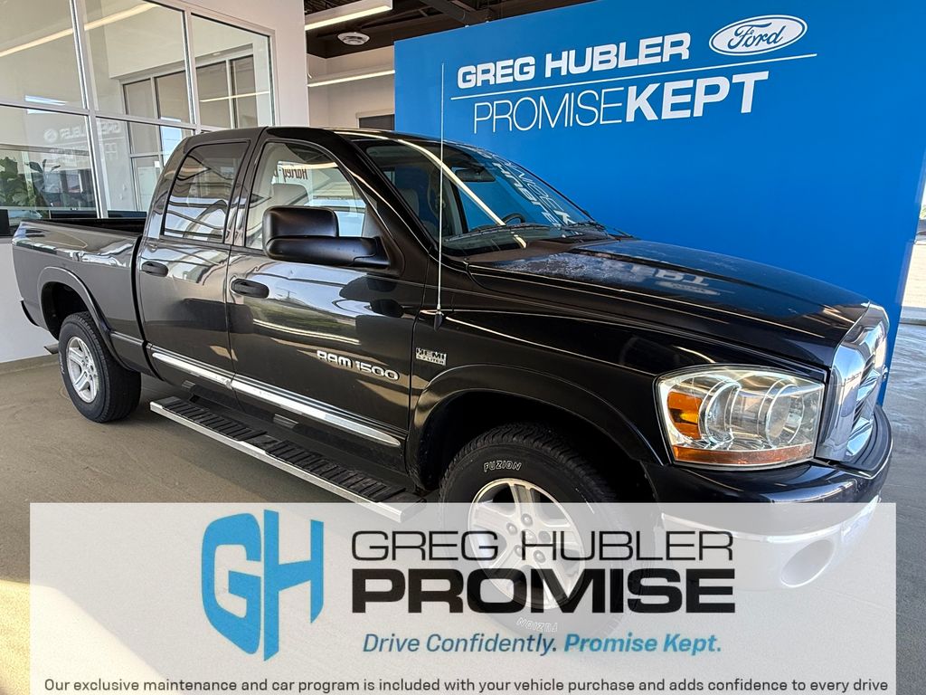 Brilliant Black Crystal Pearl 2006 Dodge RAM 1500 Pickup Truck Four-Wheel Drive 5-Speed Automatic