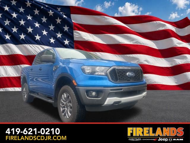 Blue Metallic 2022 Ford Ranger Pickup Truck Four-Wheel Drive Automatic