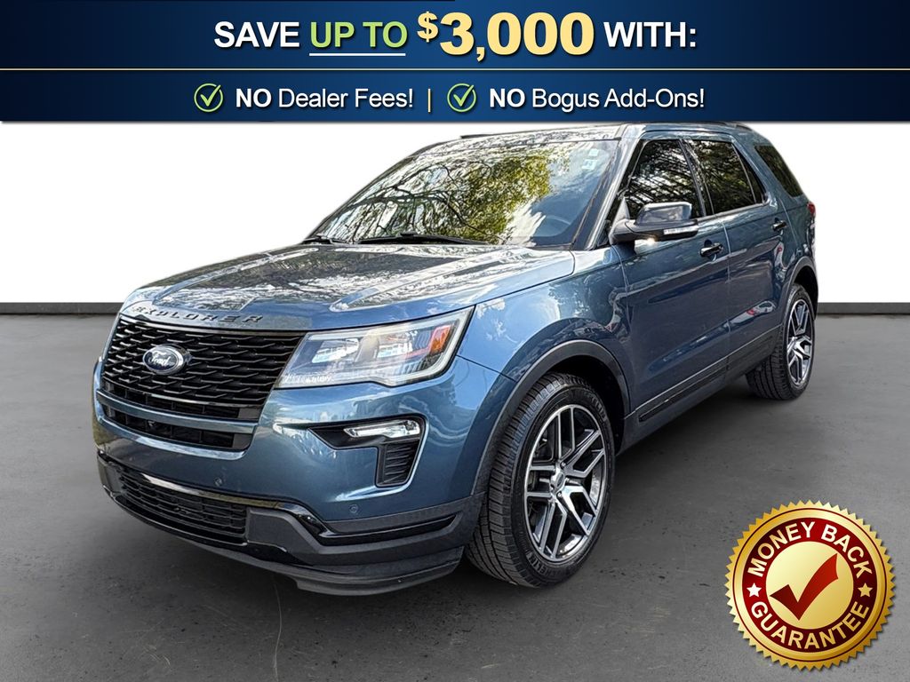 Blue 2019 Ford Explorer Sport AWD SUV / Crossover All-Wheel Drive 6-Speed Automatic