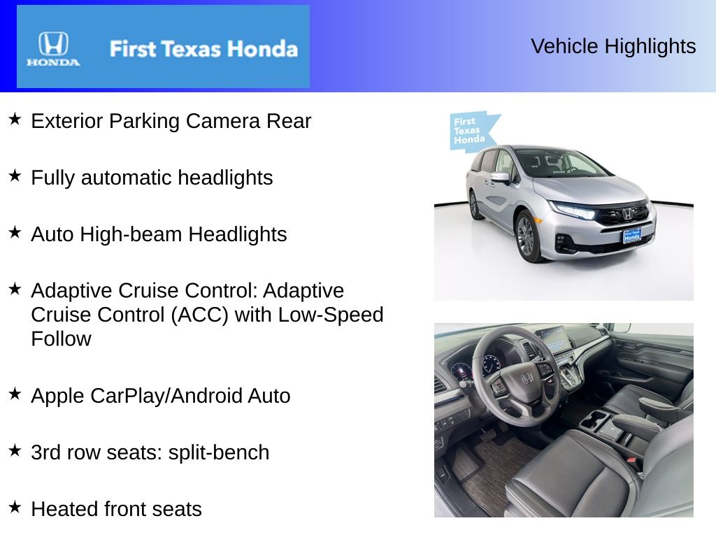 Used Car 2025 Honda Odyssey  Touring For Sale Under $50,000 In Austin, Texas